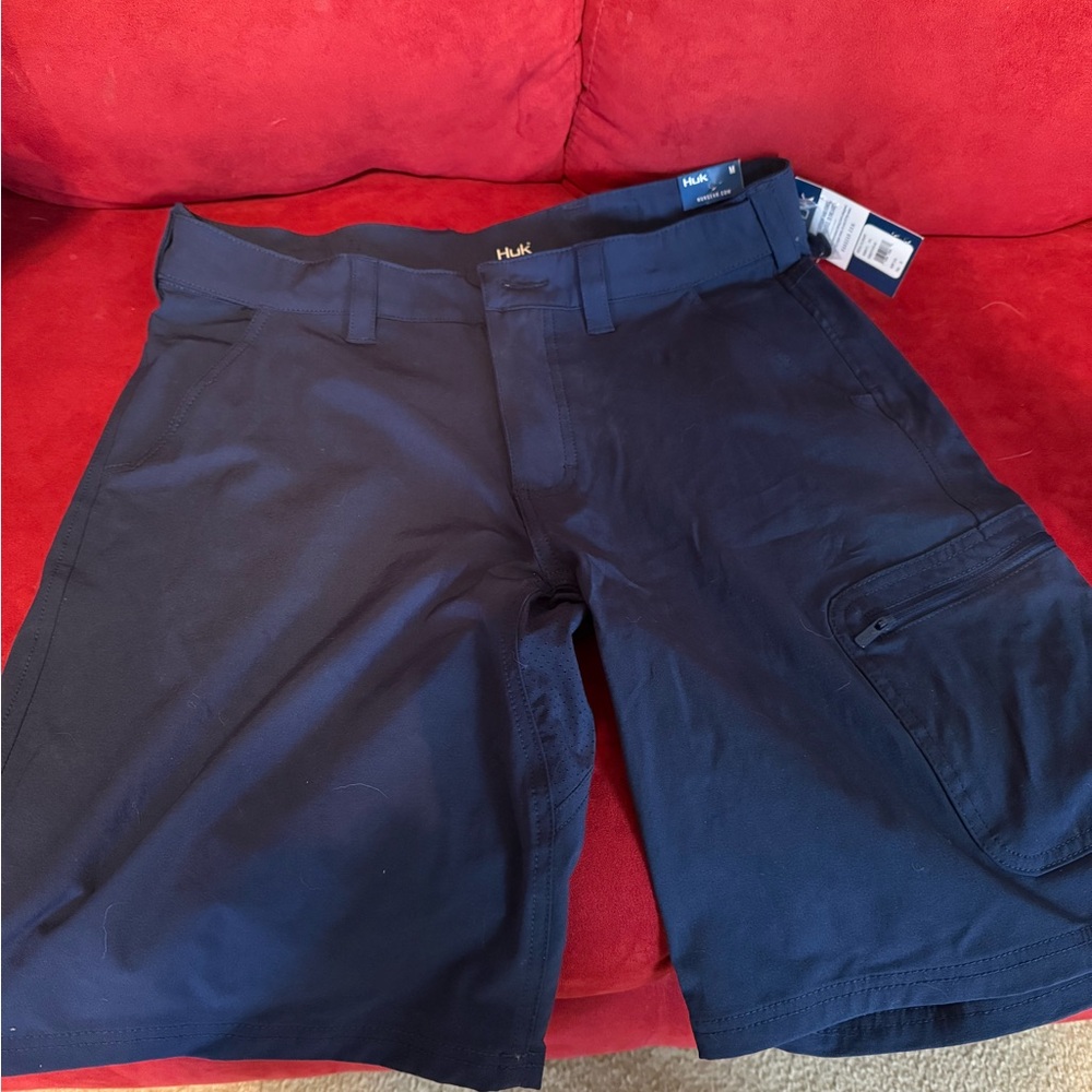 Huk Blue Cargo Shorts Outdoor Essential